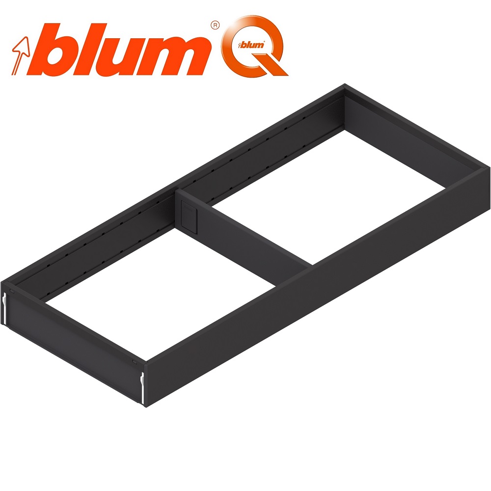 Blum AMBIALINE marco div.LN.500xAn.200xAl.52mm.Negro.