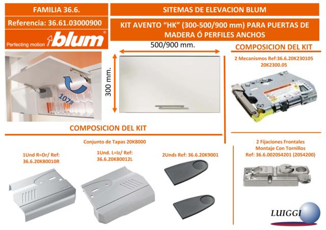 Blum Set HK-25-(F.R.750-2500)-P/A